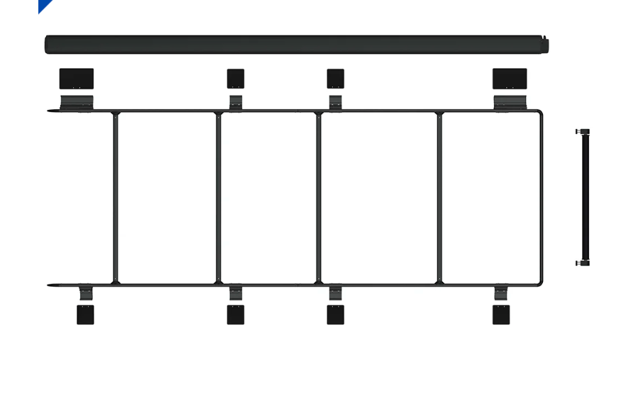 Fiamma Roof Rail Ducato Deep Black