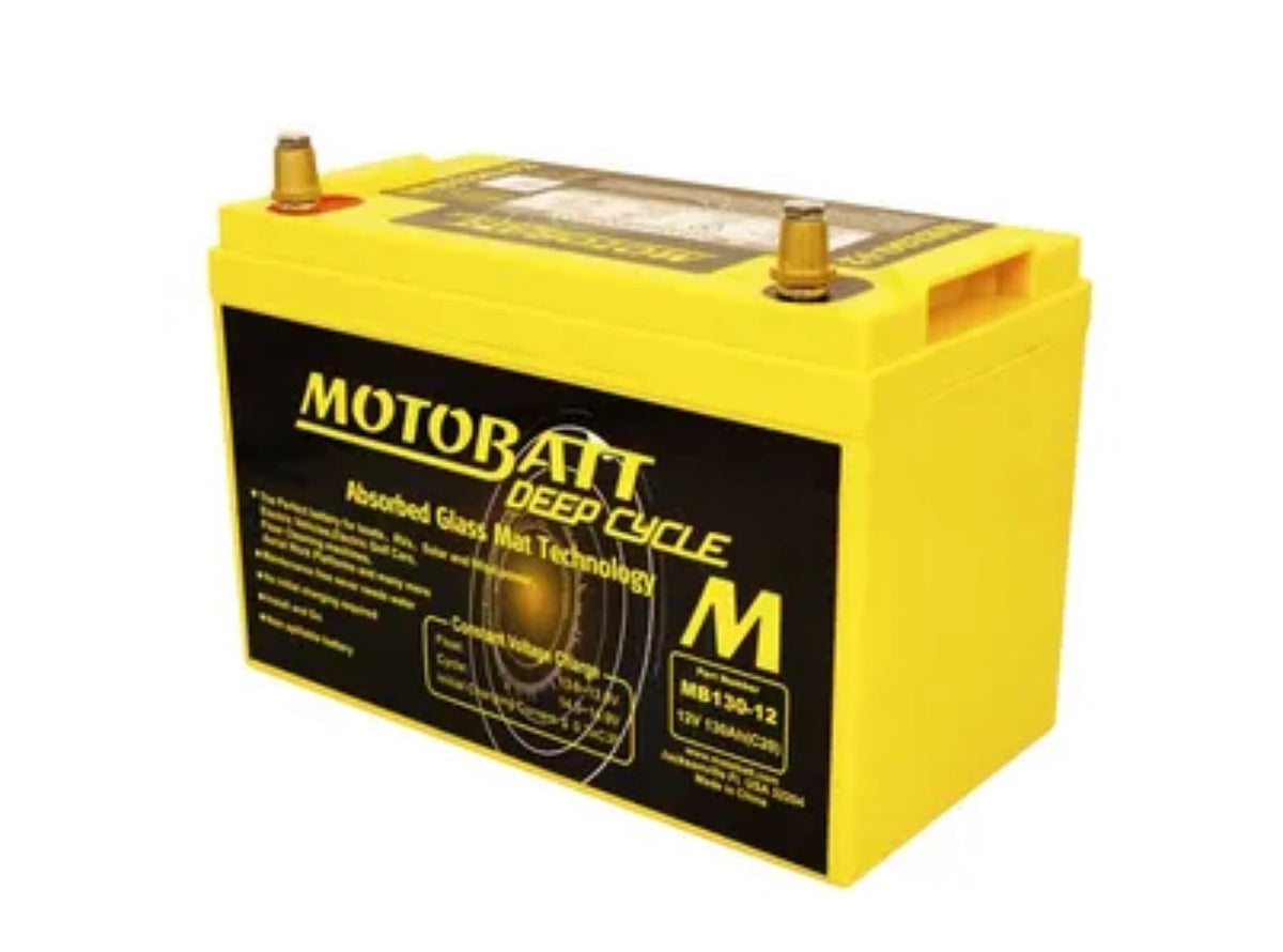 MB130-12 MOTOBATT AGM DEEP CYCLE LEISURE BATTERY 12V 128AH
