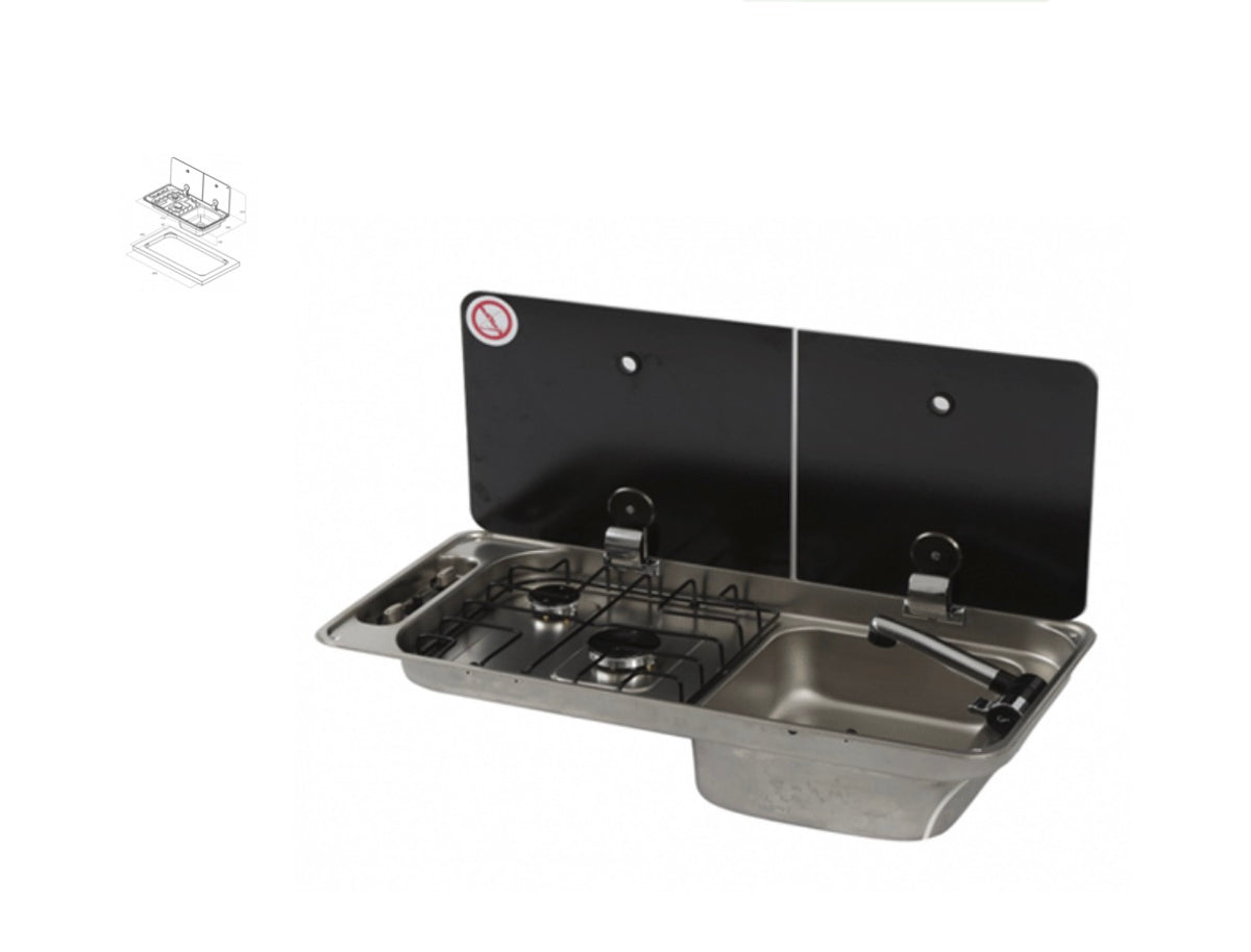 FL1401 2 BURNER COMBI UNIT RH SINK