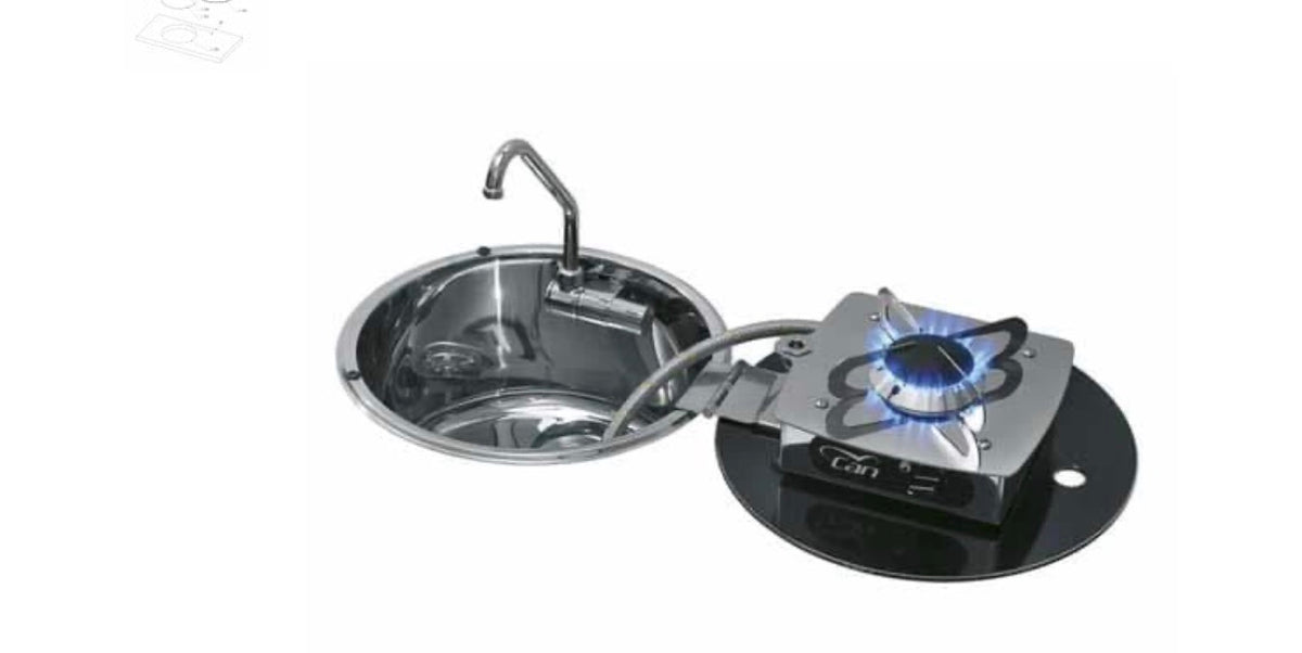 FOLDY - ROUND SINK, SINGLE BURNER UNIT