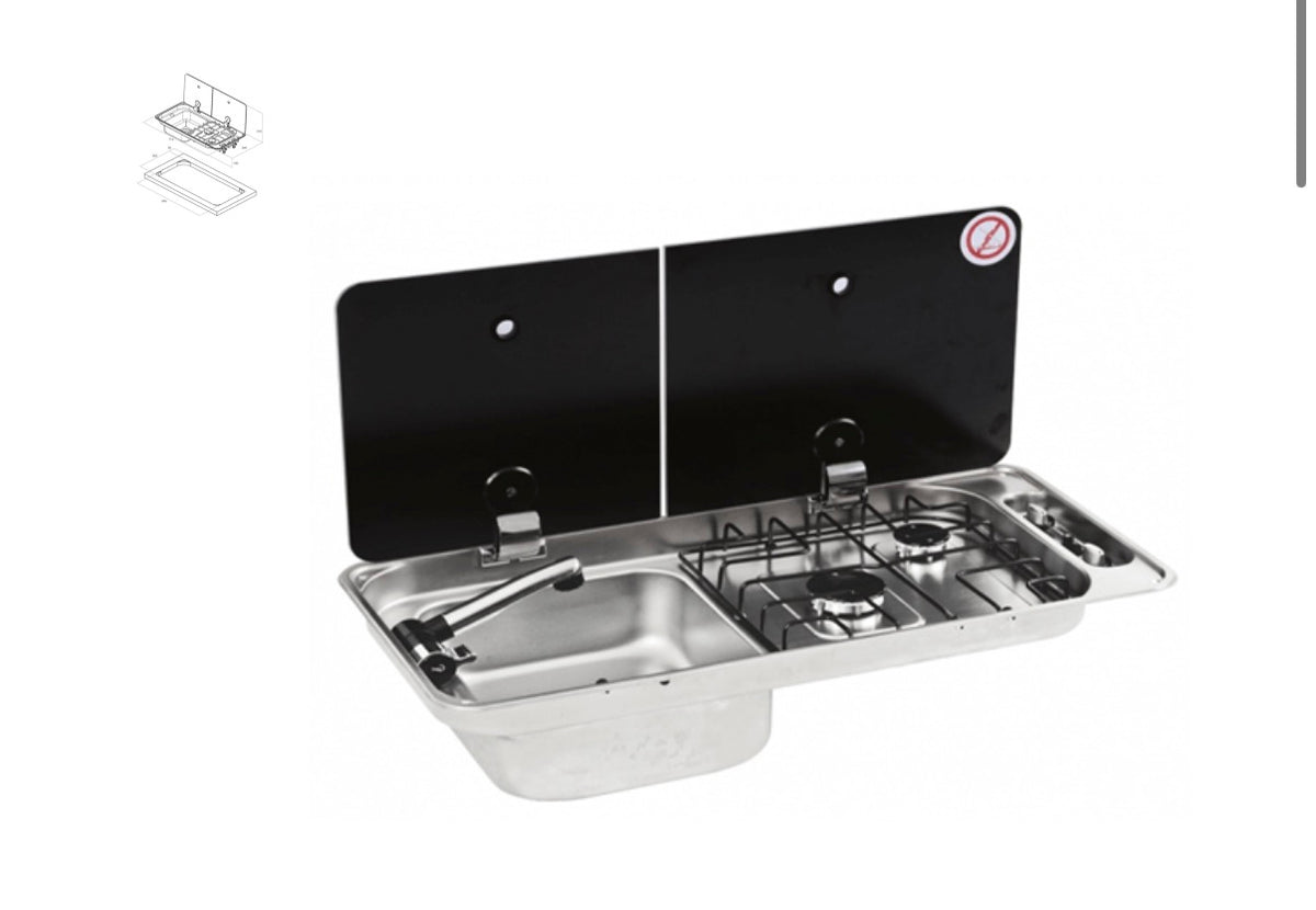 FL1402 2 BURNER COMBI UNIT LH SINK