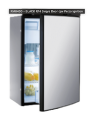 RM8400 - BLACK R/H Single Door c/w Peizo Ignition