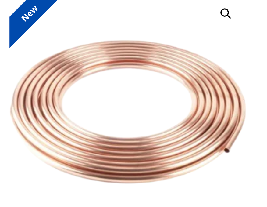 8mm x 0.8mm Wall Copper Tube 30M Coil