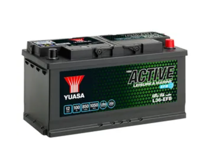 L36-EFB YUASA ACTIVE LEISURE MARINE BATTERY 12V 100AH