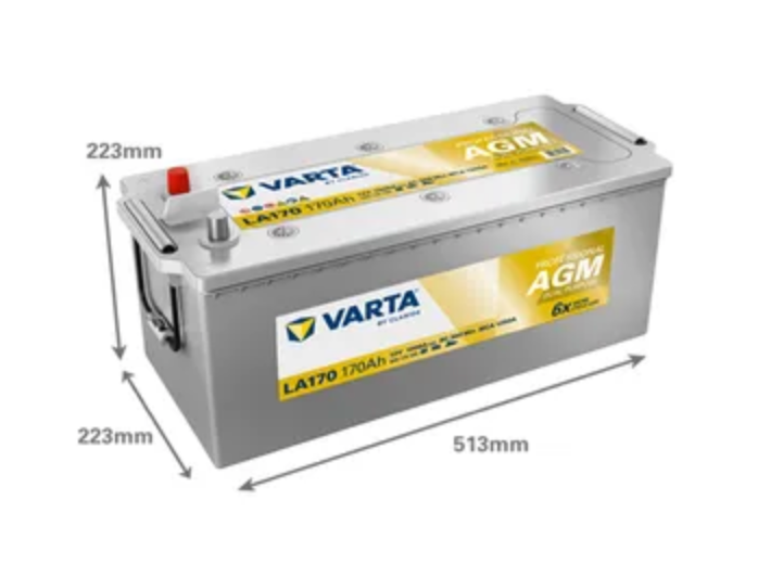 LA170 VARTA PROFESSIONAL DUAL PURPOSE AGM LEISURE BATTERY
