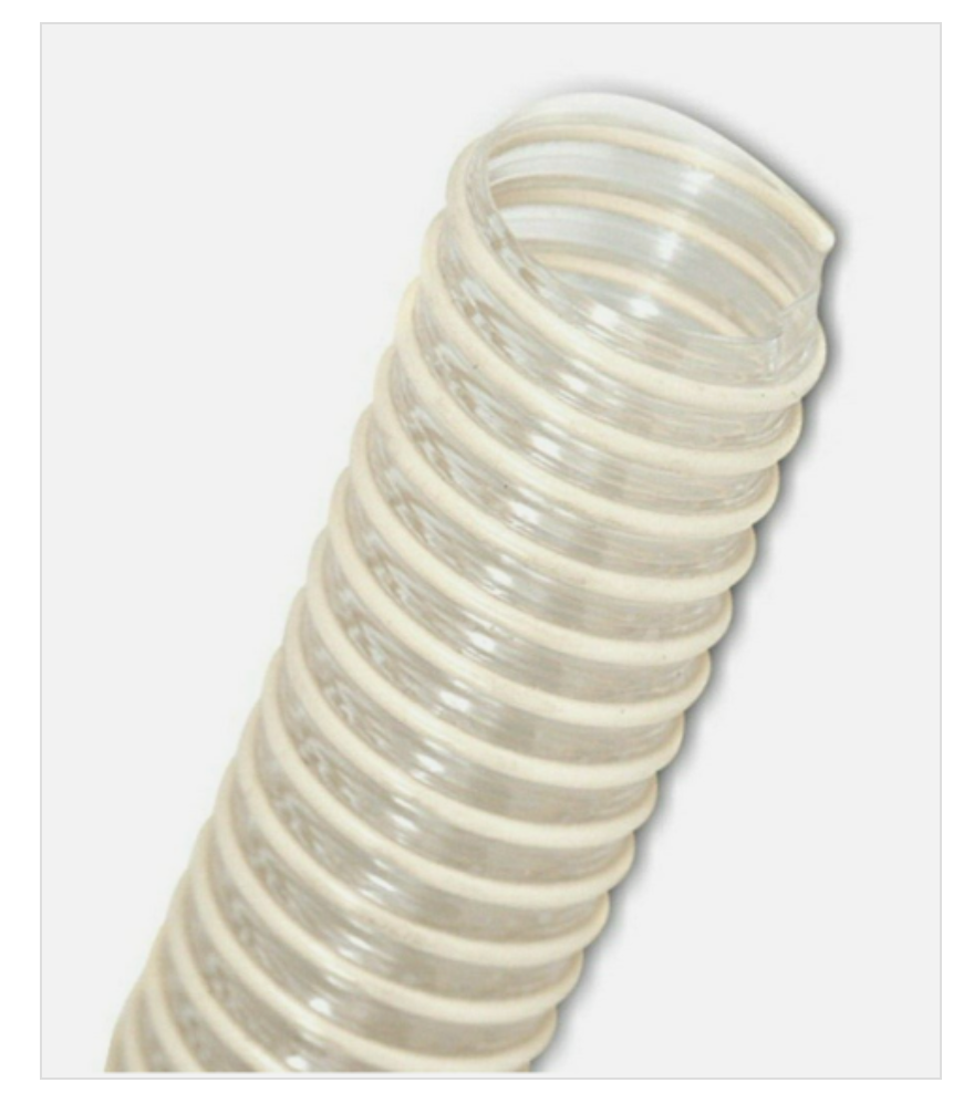 Clear 40mm id Spiral Convoluted Hose (30 Mtrs)