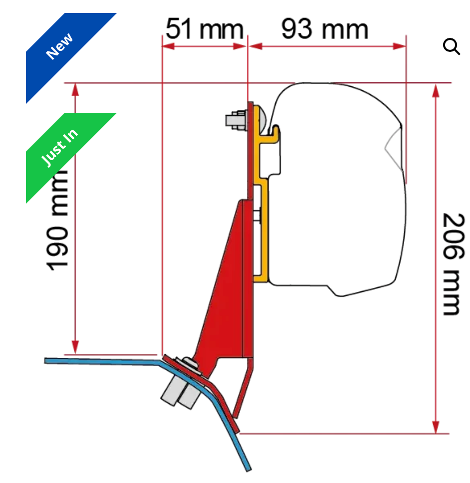 Fiamma Kit Ford Custom V710 RHD (F45 + F43)