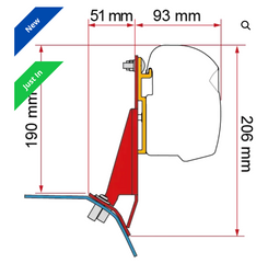Fiamma Kit Ford Custom V710 RHD (F45 + F43)