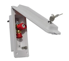 REICH GAS SUPPLY BOX, LOCK & VALVE - WHITE