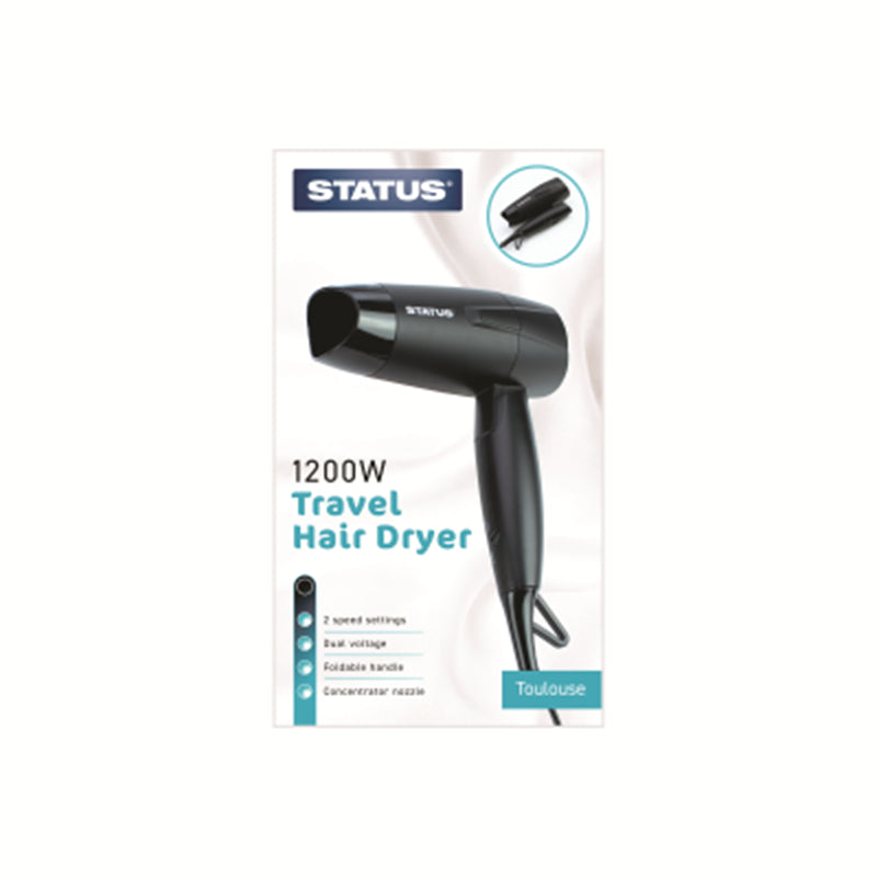 Toulouse 1200w Travel Hairdryer